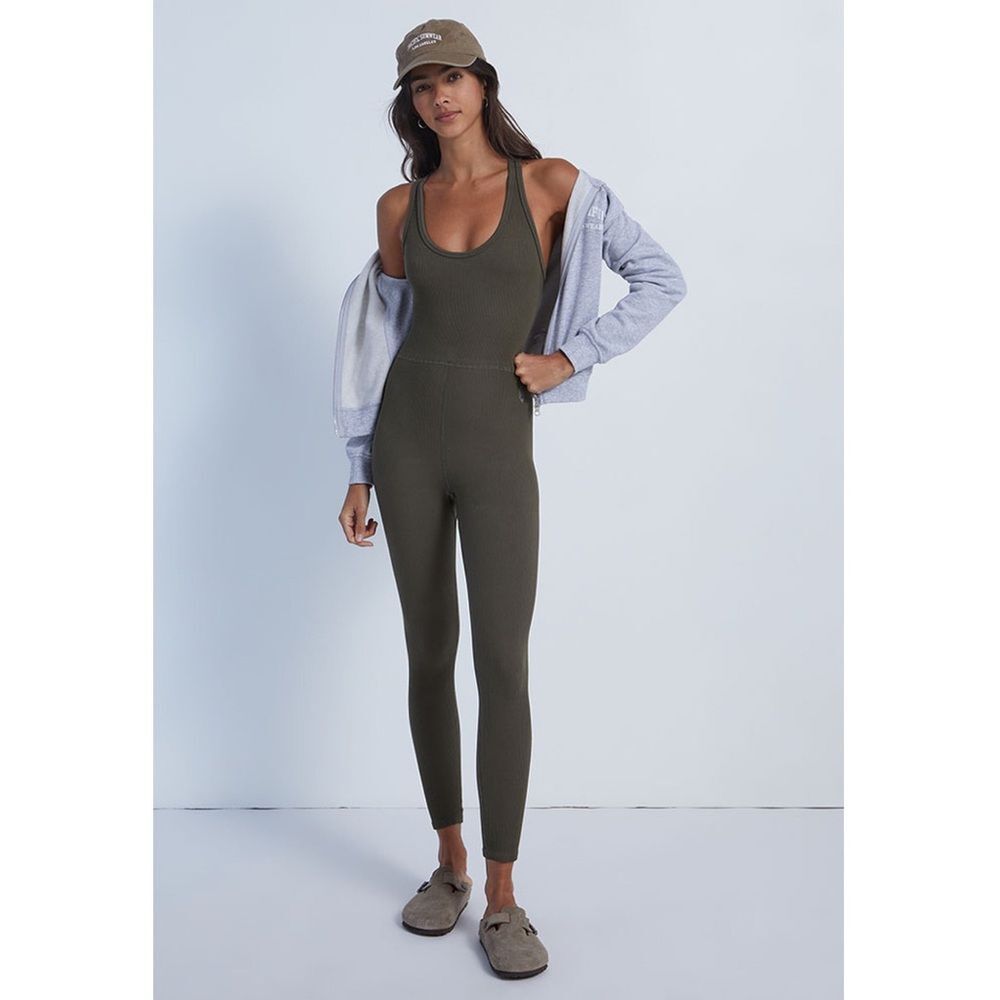 Free People Olive Jumpsuit